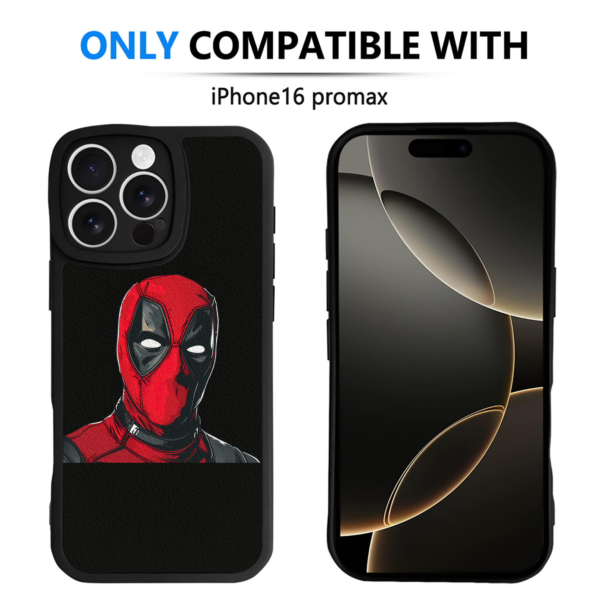 （画像用） Deadpool デッドプール 【iPhone 16シリーズ対応】シリコンスマホケース（レザー調） 材質：シリコン